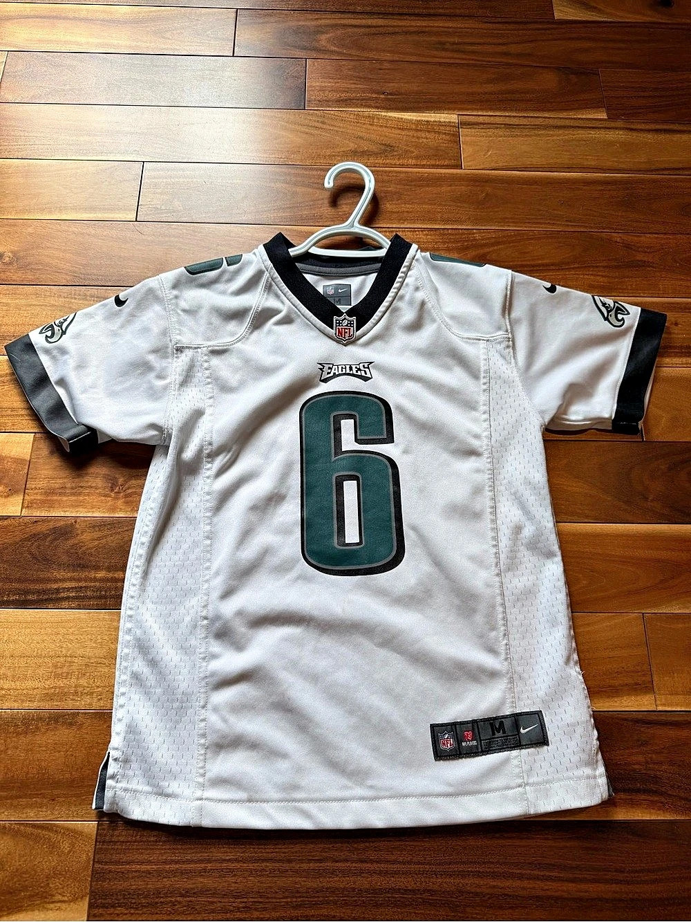 Nike Philadelphia Eagles Smith #6 Jersey White & Green Medium